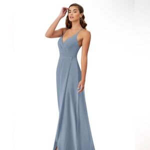 Azazie dusty blue bridesmaids dress🩵